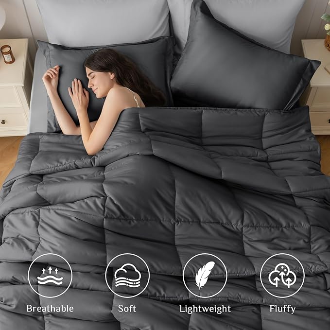 JOLLYVOGUE King Comforter Set, Ultra-Soft Bed in a Bag King Size 7 Pieces - Image 2