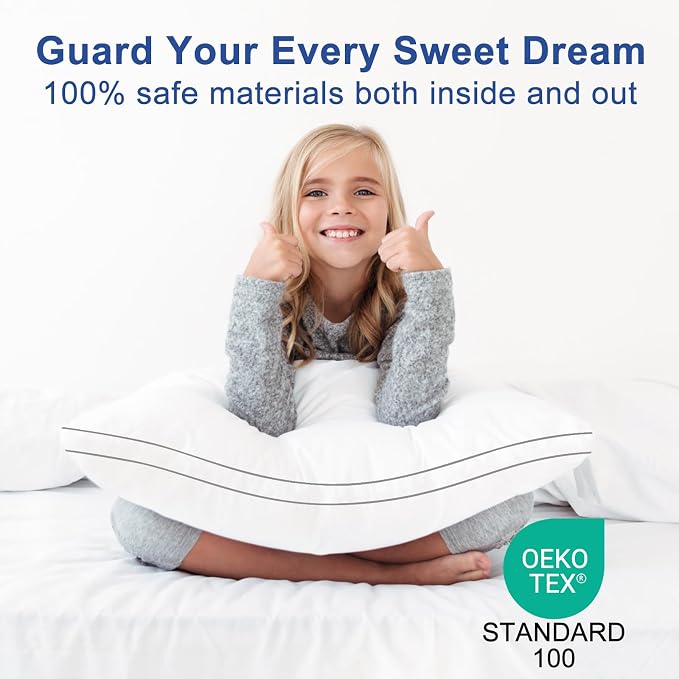 Premium Pillows King Size Set of 2, Fluffy and Supportive 7D Down Alternative - Image 5