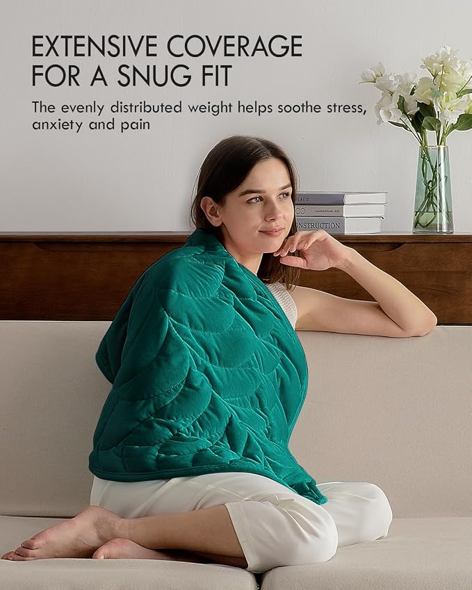 Kaisa Weighted Lap Blanket 3 lbs 23" x 29", Cozy Luxury Crystal Velvet Small - Image 2