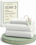 LANE LINEN Twin Bed Sheets, 100% Organic Cotton Sheets Twin Size, Hotel Quality by LaneLinen