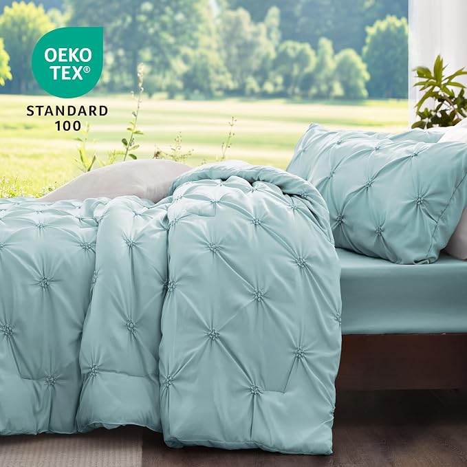 BEDELITE Dusty Blue Queen Comforter Set - Image 3