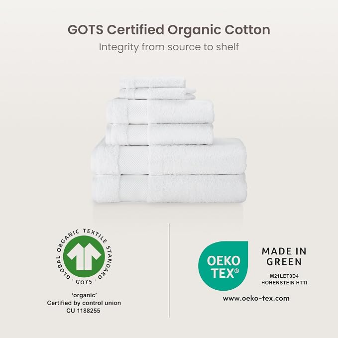 BIOWEAVES 100% Organic Cotton Bath Sheet Set of 2 | Soft Oversized Bath Towels - Image 8