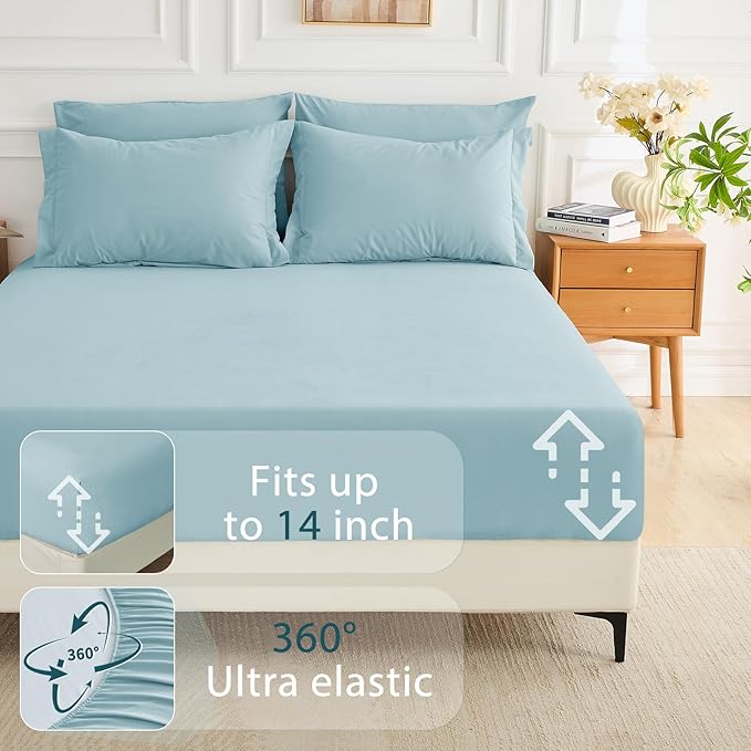 MUXHOMO 7 Pieces Queen Comforter Set, Soft Bed in a Bag Queen Size, All Season - Image 6