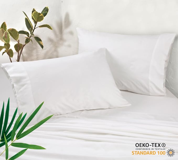 Royale Linens Cooling Pillow Cases King Size Set of 2-100% Rayon Derived from - Image 3