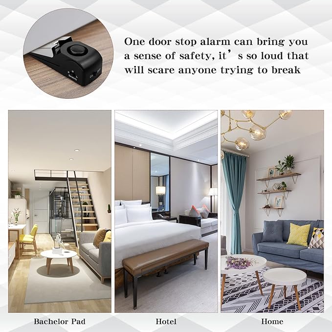 EMDMAK Door Stop Alarm with 120DB Siren Door Stop - Image 8
