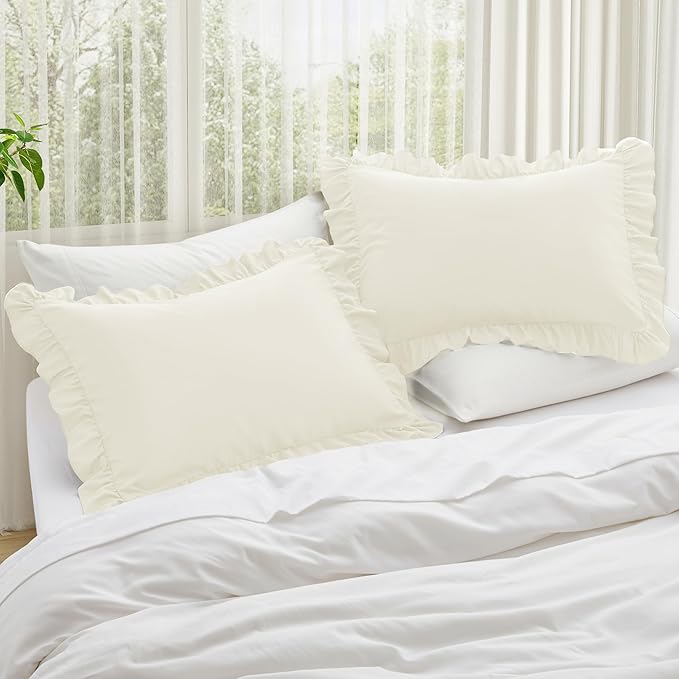 KKJIAF Ruffle Body Pillow Cases Set of 1, Ruffled Pillow Covers - Image 2
