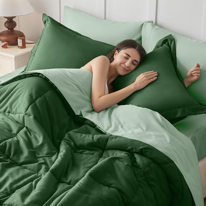 JOLLYVOGUE Queen Comforter Set, Ultra-Soft Bed in a Bag Queen Size 7 Pieces - Image 7