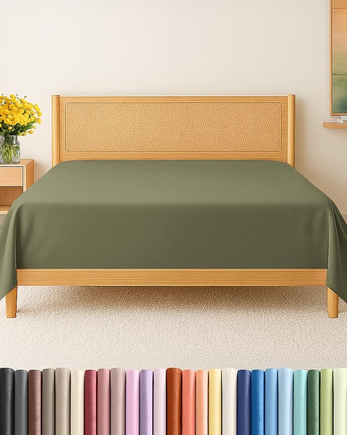 Cal King Size Flat Sheet by CGKUnlimited