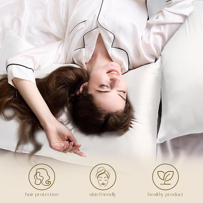 ZIMASILK 100% Pure Mulberry Silk Pillowcase 2 Pack, Soft and Smooth, Both Sides - Image 4