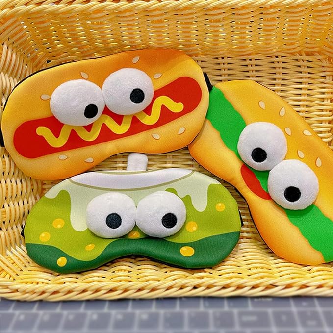 PERFECTSIGHT Sleep Eye Masks, Cute Plush Sleep Eye Cover Lightweight Adjustable - Image 8