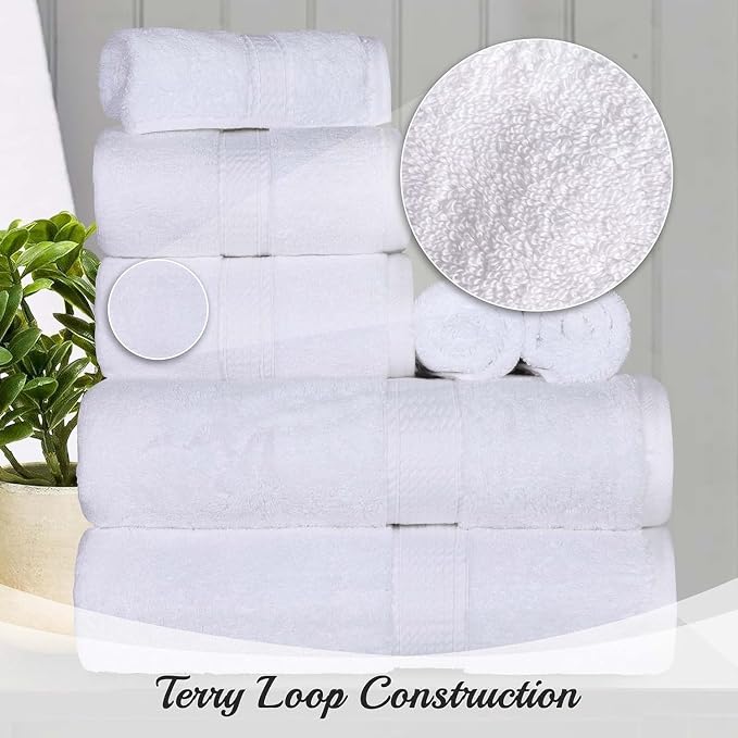 SUPERIOR Egyptian Cotton Pile Hand Towel Set of 4, Ultra Soft Luxury Towels - Image 6