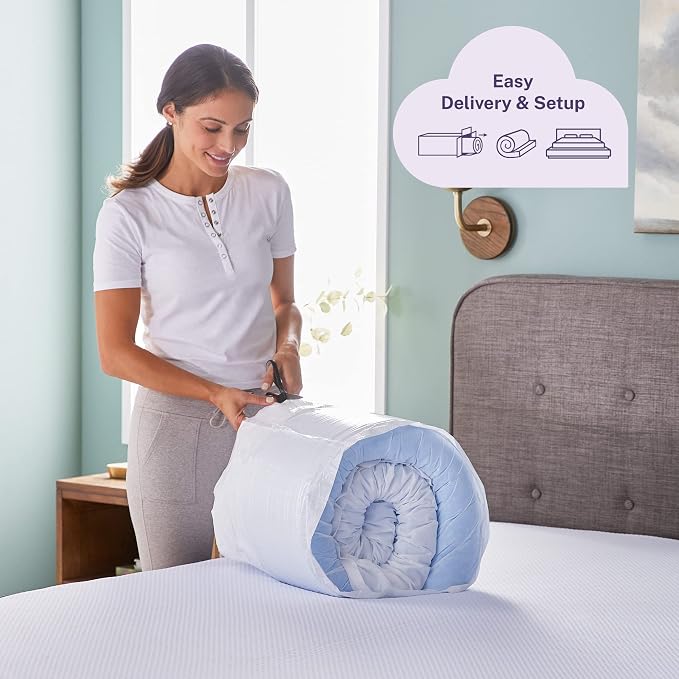 Sleep Innovations Dual Layer 4 Inch Memory Foam Mattress Topper, Full Size - Image 7