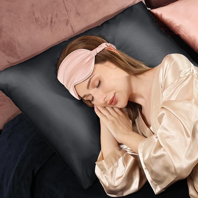 Adubor Mulberry Silk Pillowcase 2 Pack Pillow Cases - Image 6