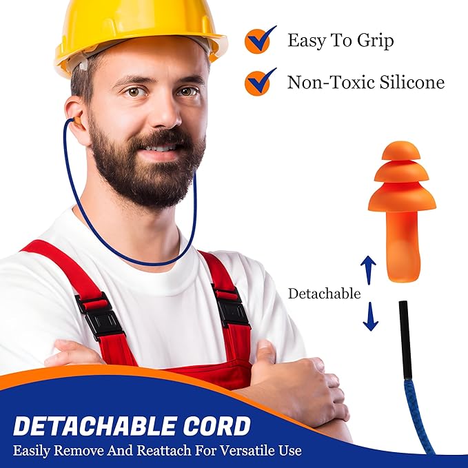 10 Pair Corded Reusable Ear Plugs - Image 6