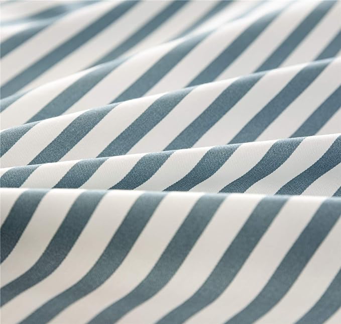 JELLYMONI 100% Natural Cotton 3pcs Striped Duvet Cover Sets, - Image 4