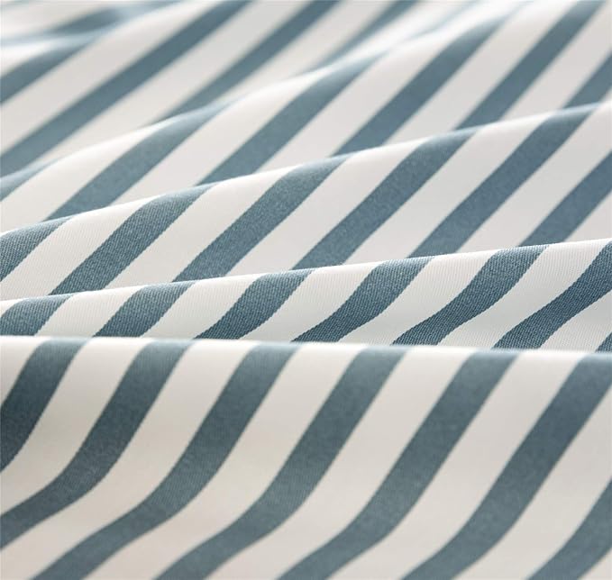 JELLYMONI 100% Natural Cotton 2pcs Striped Duvet Cover Sets, - Image 4