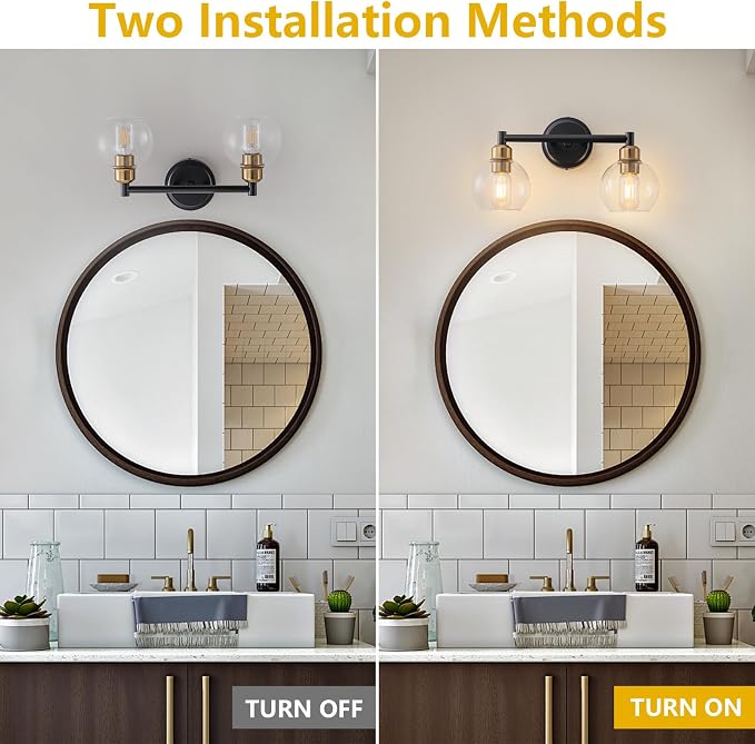 Bathroom Light Fixtures, 2-Light Modern Bathroom Vanity Light, Adjustable - Image 4