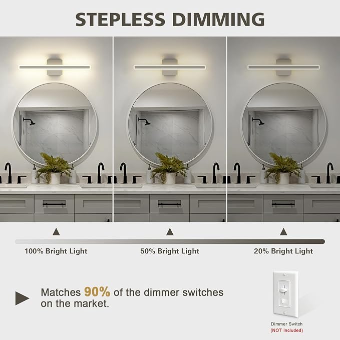 JUSHENG Brushed Nickel Vanity Lights - Image 3