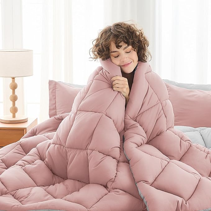 MUXHOMO 7 Pieces Full Comforter Set, Reversible Bed in a Bag Full Size - Image 2