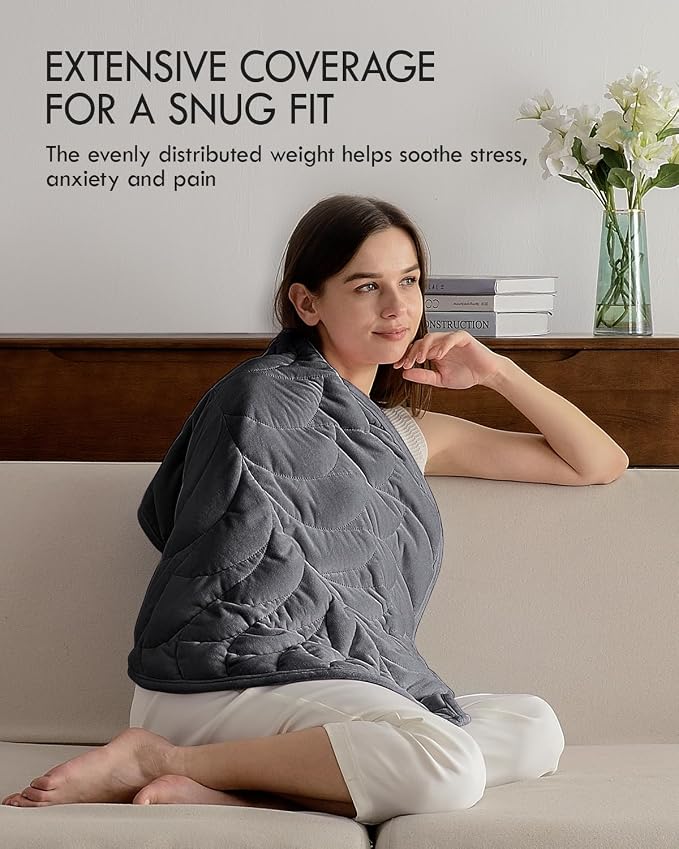 Kaisa Weighted Lap Blanket 3 lbs 23" x 29", Cozy Luxury Crystal Velvet Small - Image 2