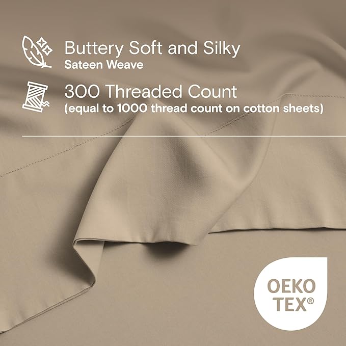 DOZ Sheet Set, 100% Viscose derived from Bamboo, Organically Grown, Buttery Soft - Image 3