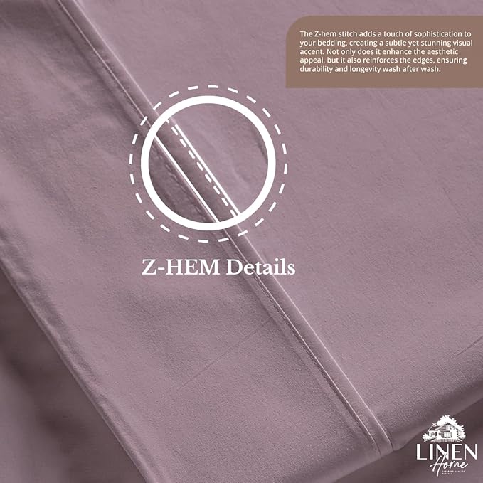 Linen Home 100% Cotton Percale 1 Flat Sheet, King Size - Image 5
