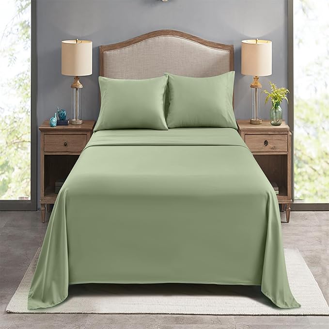 FreshCulture Queen Flat Sheets Only, Soft Microfiber Bedding Sheets - Image 7