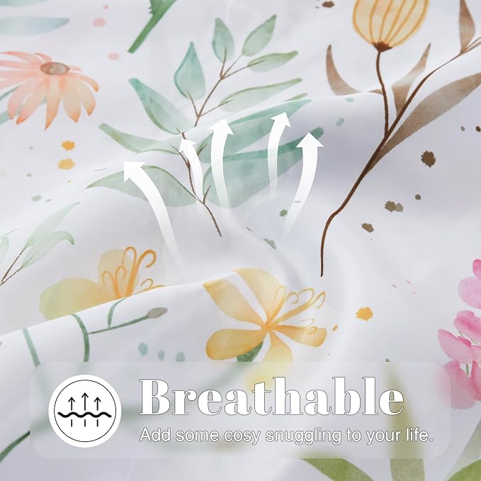 EXQ Home Satin Body Pillowcase for Hair and Skin- Multicolor Printed Flower - Image 6