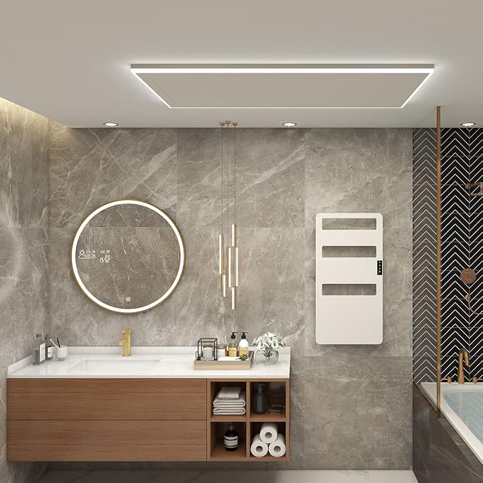 Towel Warmer with Timer for Bathroom, Heated Towel Rack Wall Mounted, Electric - Image 2
