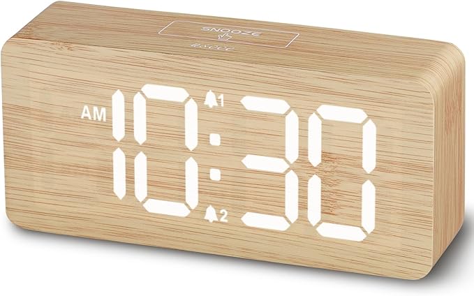 uscce Wooden Digital Alarm Clocks by USCCE