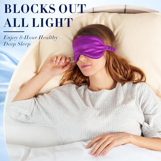 Cutecrop 12 Pcs Silk Sleep Masks Soft Satin Eye Masks - Image 6