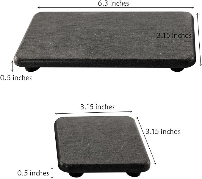 NiuYichee Set of 4 Water Absorbent Diatomite Coasters, Diatomaceous Earth - Image 4