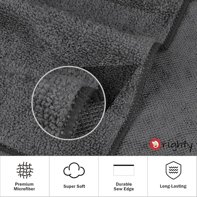 Orighty 6-Pack Grey Hand Towels - Image 2