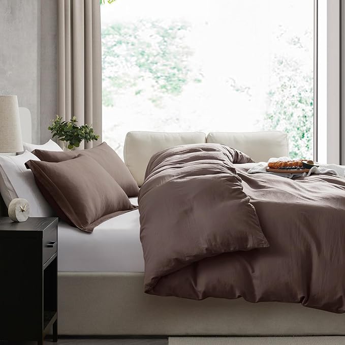Nestl Chocolate Brown Duvet Cover King Size - Image 7