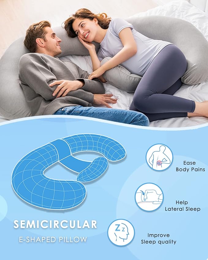 QUEEN ROSE Pregnancy Pillow, E Shaped Body Pillows - Image 7