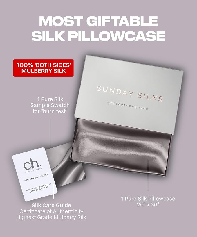 SUNDAYSILKS™ | Silk Pillow Cases | 100% Pure Silk Pillowcase | All Sides 22 - Image 6