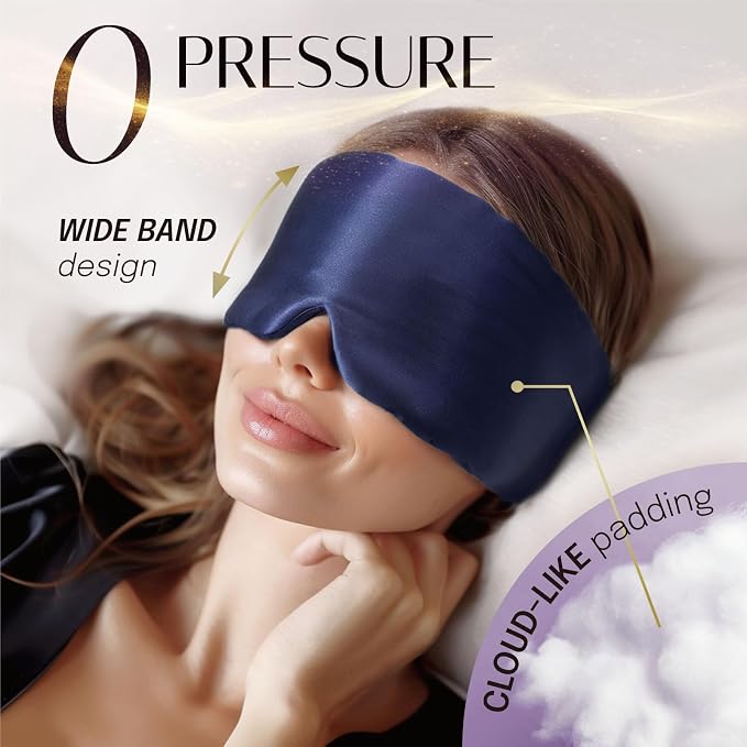 Silk Sleep Mask Soft Pressureless: 100% Mulberry Silk - Image 4