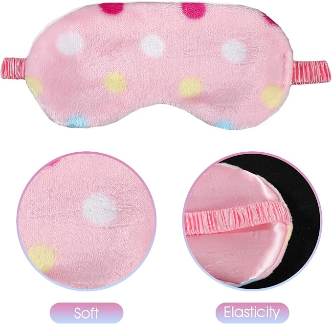 2PCS Plush Sleeping Eye Mask, Soft Plush Eye Mask, Fuffy Eye Cover Comfortable - Image 3