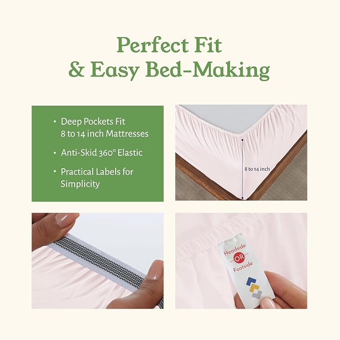 California Design Den Soft 100% Organic Cotton Sheets Twin XL Size Set - Image 6