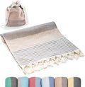 ATANI Turkish Beach Towel, Converts to a Bag, Oversized 100% Cotton Bath Towels by ATANI