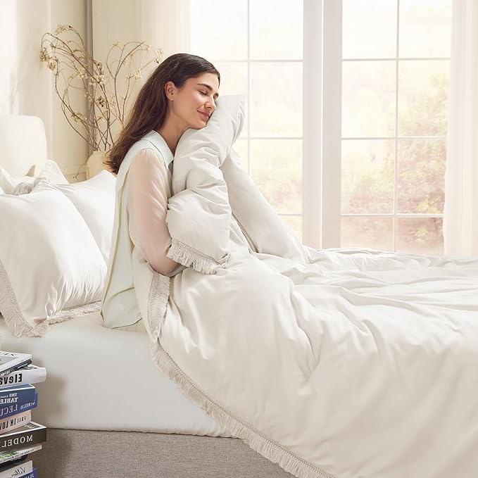 Andency California King Comforter Set Beige - Image 6