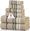 CASA COPENHAGEN Exotic 6 Pieces Towel Set- Grey Violet, 525 GSM 2 Bath Towel 2 by CASACOPENHAGEN