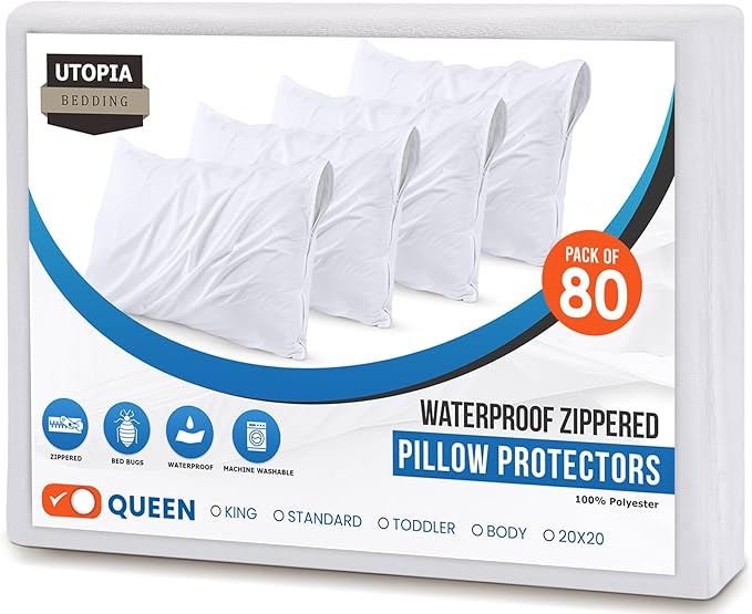 Utopia Bedding 80 Pack Waterproof Pillow Protectors by UTOPIABEDDING
