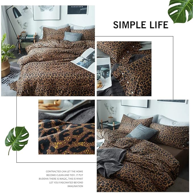 mixinni Wild Animal Print Duvet Cover Twin XL Size 100% Long Staple Cotton Sexy - Image 7