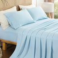 King Sheet Set 4 Piece, Wrinkle Free, Oeko-Tex Certified Bedsheets，Sky Blue by Dreava