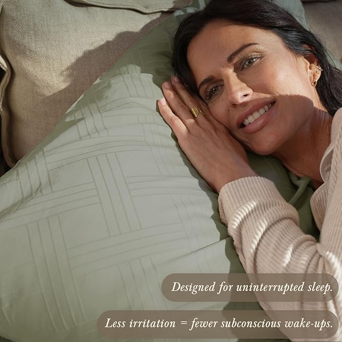 Threadmill California King Size Sheets | 800 Thread Count Jacquard Celine Sage - Image 5