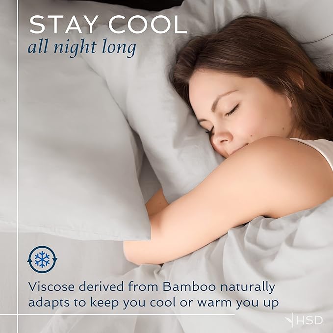 Hotel Sheets Direct 100% Viscose Derived from Bamboo Sheets California King - Image 3