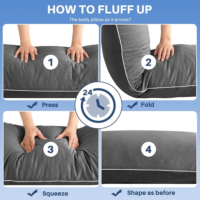 YZ HOME Cooling Body Pillow for Adults- Pillow Insert - Image 7