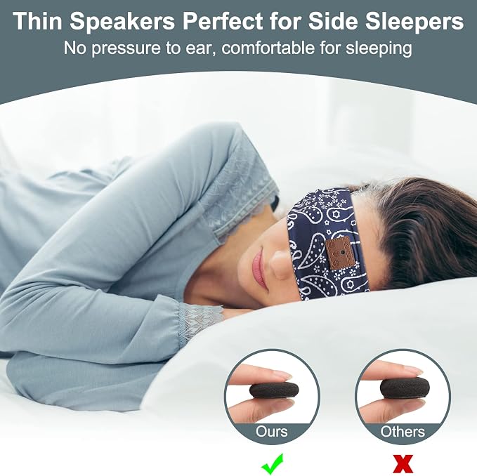 2-Pack Sleeping Headphones Bluetooth Headband, Wireless Headband Headphones - Image 2