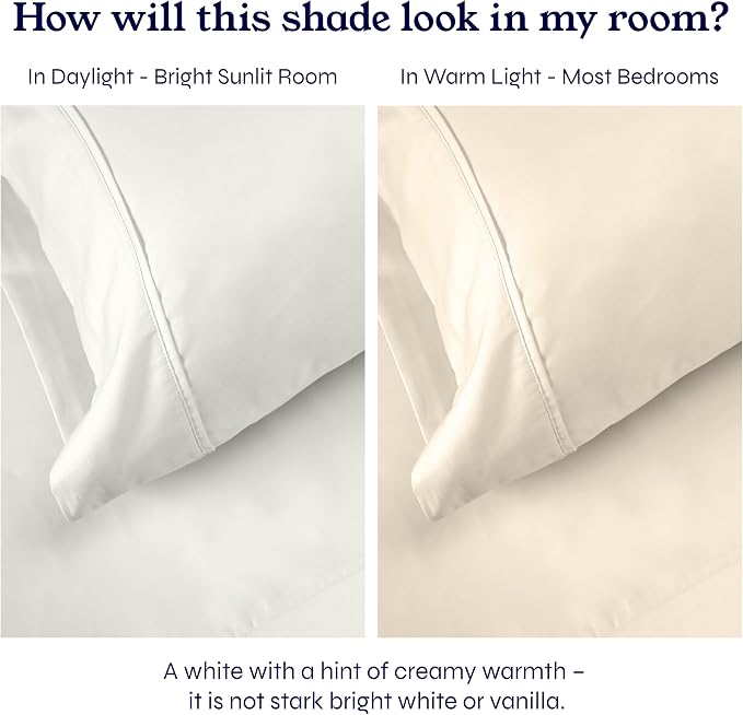 California Design Den Fitted Sheet Twin XL 100% Cotton, Soft 400 Thread Count - Image 5